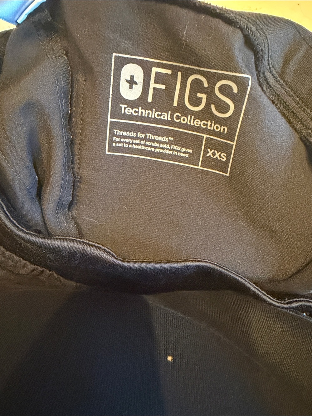 Figs Women's Black Jogger Pants with White Drawstring - Picture 3 of 3